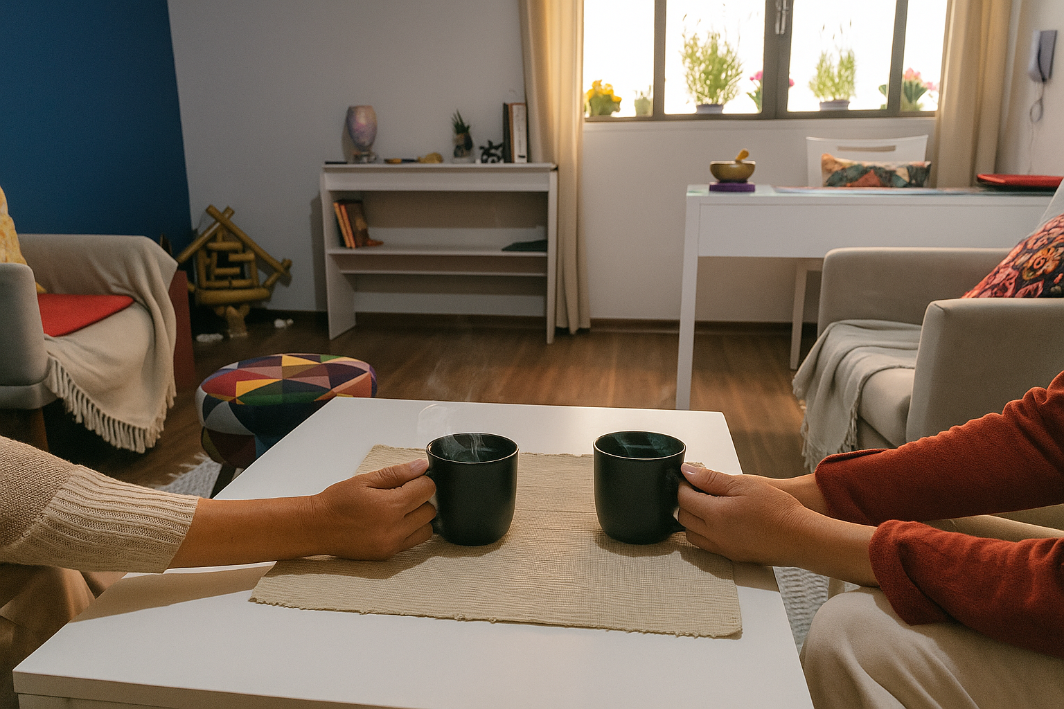 Chá servido no Espaço Shwari